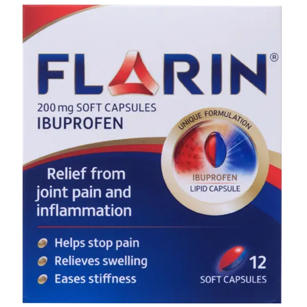 Flarin Ibuprofen 200mg 12 Capsules