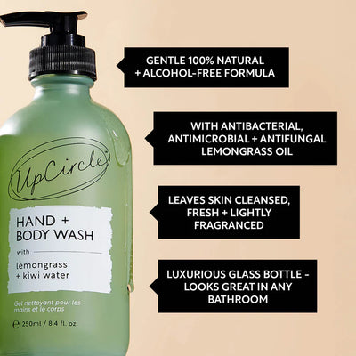 Upcircle Hand + Body Wash with Kiwi Water 250ml