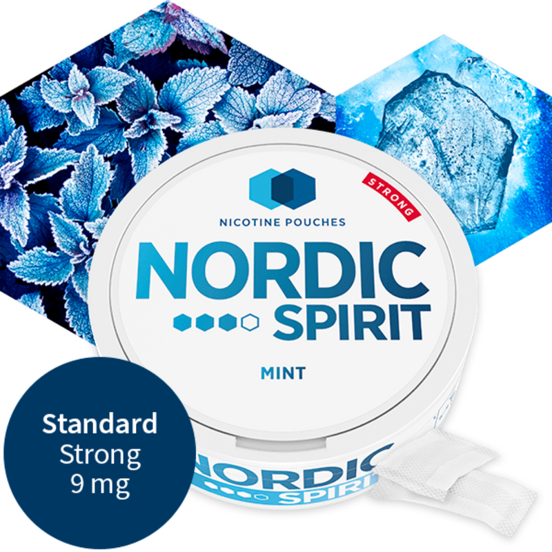 Nordic Spirit Nicotine Pouches Mint Strong 9mg/pouch 20s