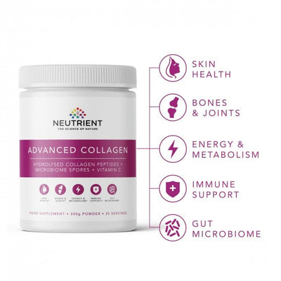 Neutrient Advanced Collagen with Microbiome and Vitamin C - 350g Powder