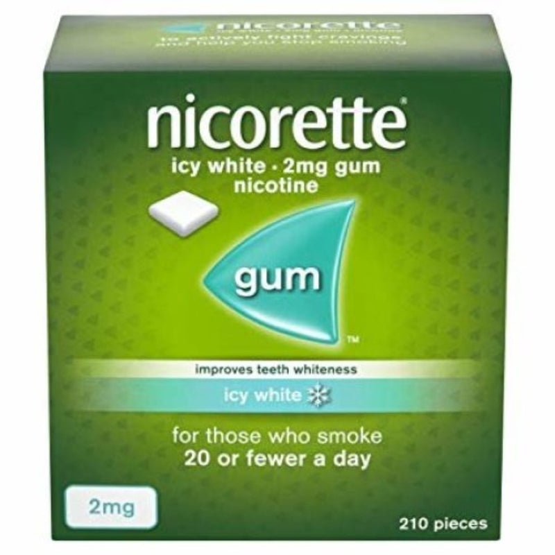 Nicorette Chewing Gum 2mg Icy White 210s