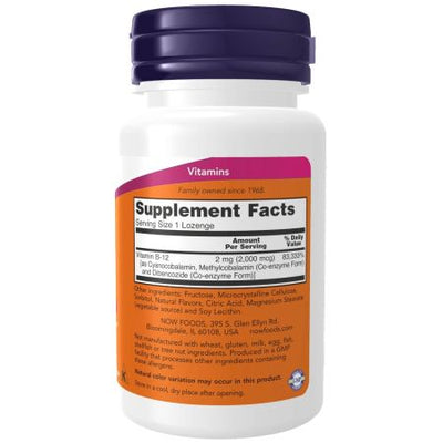 NOW Foods B-12 2,000 mcg 100 Lozenges