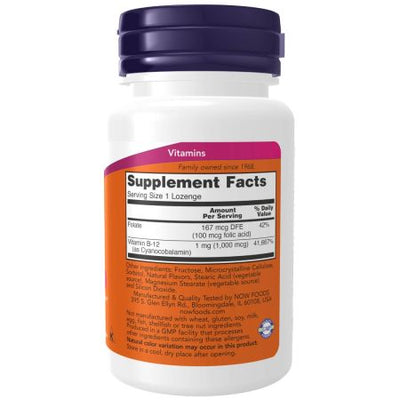 NOW Foods Vitamin B-12 1,000 mcg 100 Chewable Lozenges