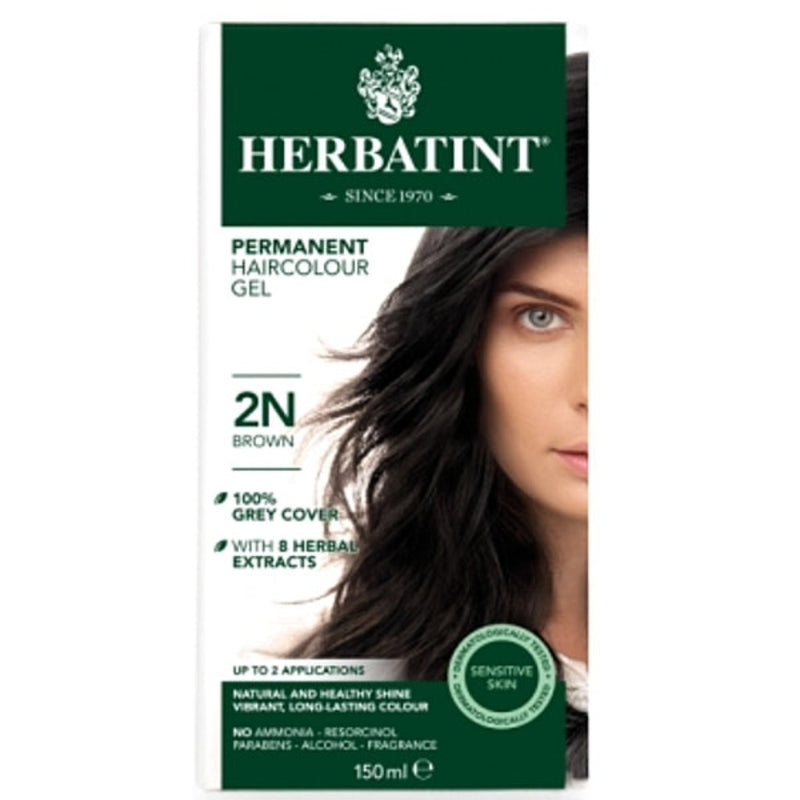 Herbatint Permanent Herbal Hair Colour 2N BROWN 150ml