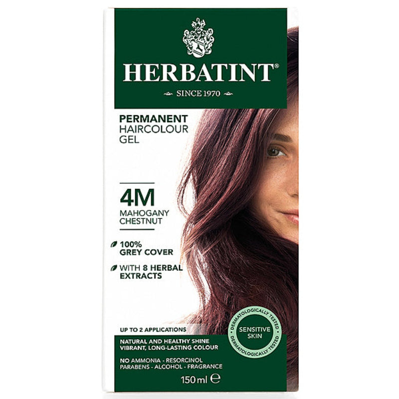 Herbatint Permanent Herbal Hair Colour 4M MAHOGANY CHESTNUT 150ml