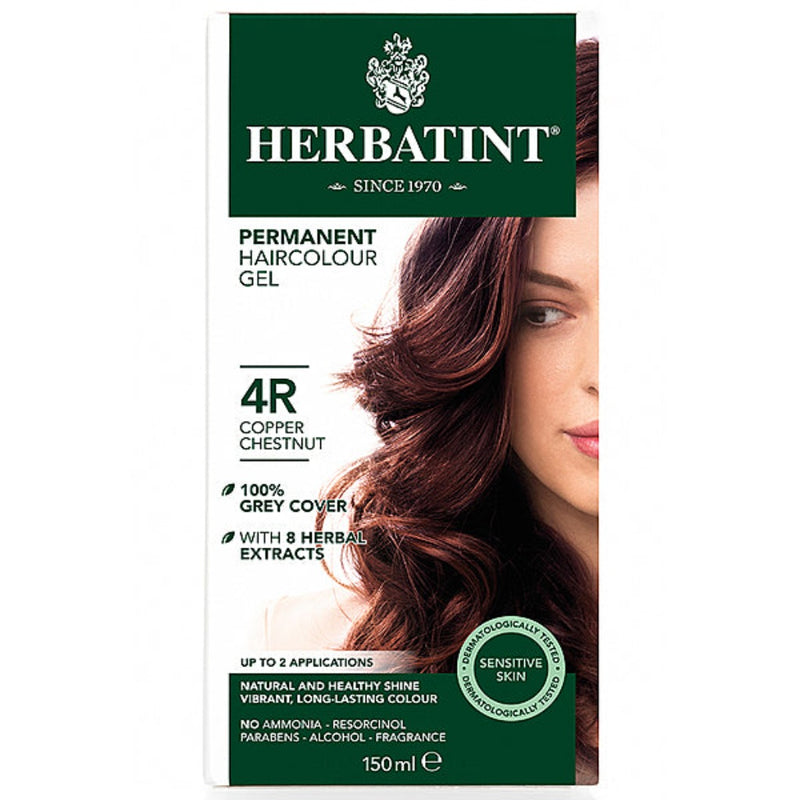 Herbatint Permanent Herbal Hair Colour 4R COPPER CHESTNUT 150ml