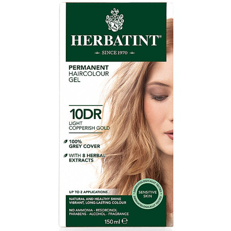 Herbatint Permanent Herbal Hair Colour 10DR LIGHT COPPERISH BROWN 150ml