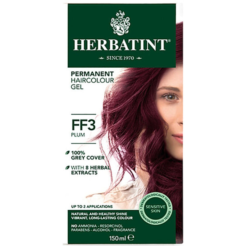 Herbatint Permanent Herbal Hair Colour FF3 PLUM FLASH FASION 150ml