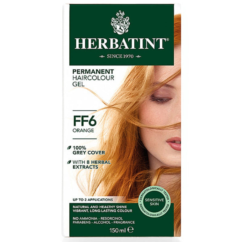 Herbatint Permanent Herbal Hair Colour FF6 ORANGE FLASH FASHION 150ml