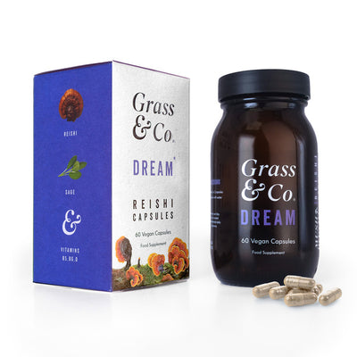 Grass & Co. DREAM Reishi Mushrooms with Magnesium + Sage 60 Vegan Capsules