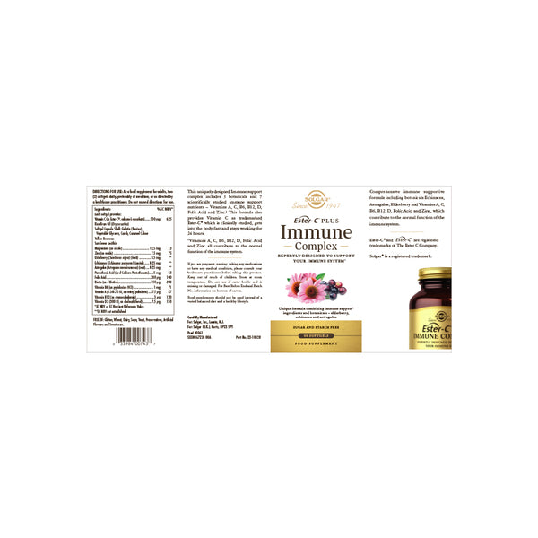 Solgar Ester-C Plus Immune Complex 60 Softgels