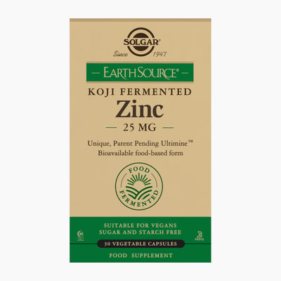 Solgar Earth Source Food-Fermented Koji Zinc 30 Capsules