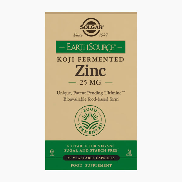 Solgar Earth Source Food-Fermented Koji Zinc 30 Capsules