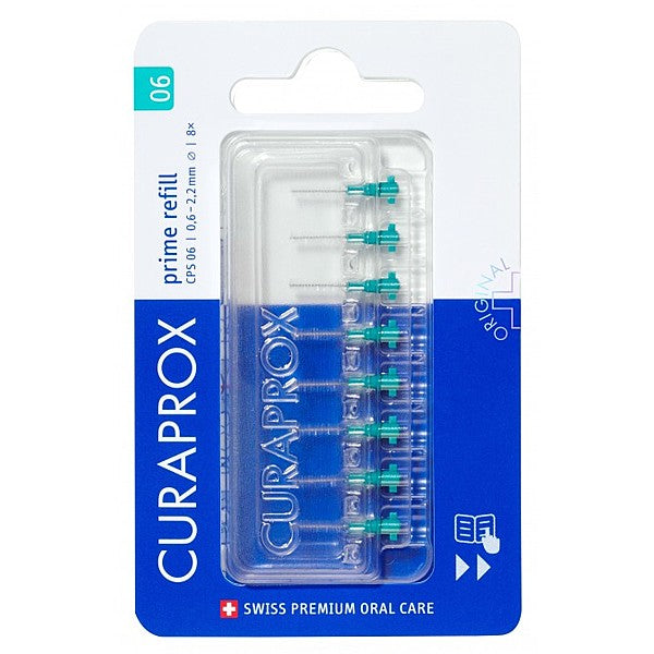 Curaprox CPS 06 Prime Refill Interdental Brushes 8 Pack