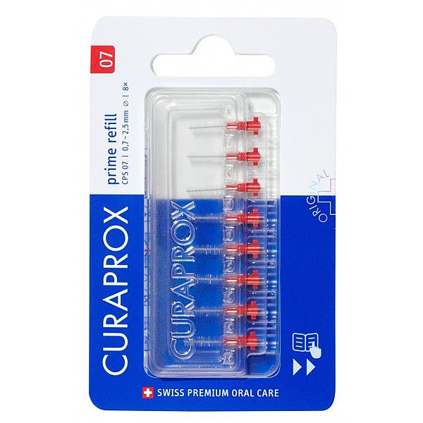 Curaprox CPS 07 Prime Refill Interdental Brushes 8 Pack