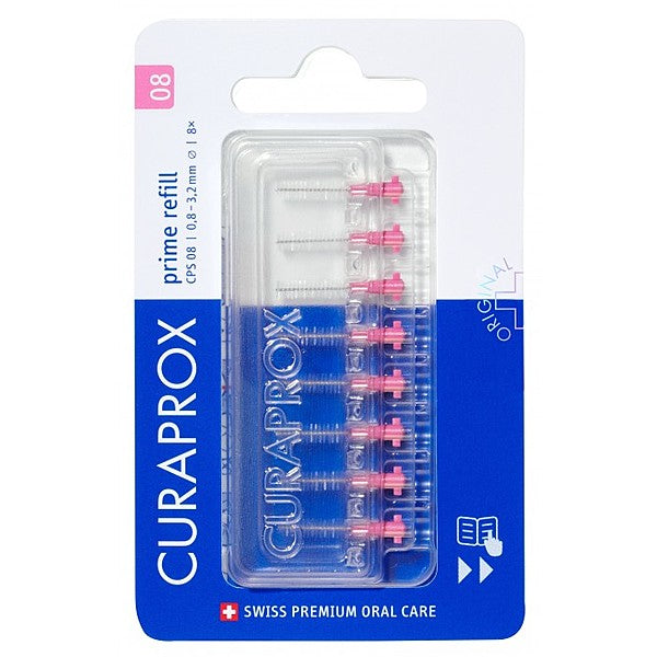 Curaprox CPS 08 Prime Refill Interdental Brushes 8 Pack