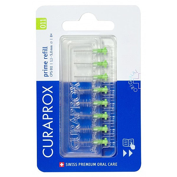 Curaprox CPS 011 Prime Refill Interdental Brushes 8 Pack