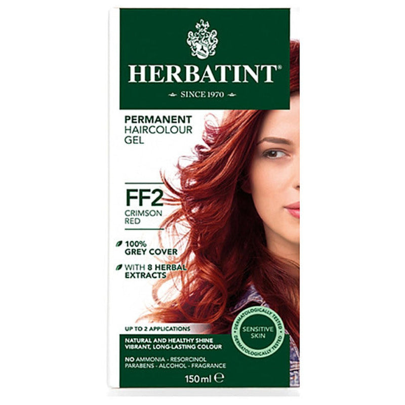 Herbatint Permanent Herbal Hair Colour FF2 CRIMSON RED FLASH FASHION 150ml