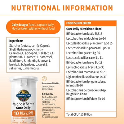 Garden of Life Microbiome Once Daily 30 Capsules