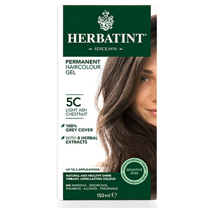 Herbatint Permanent Herbal Hair Colour 5C LIGHT ASH CHESTNUT 150ml