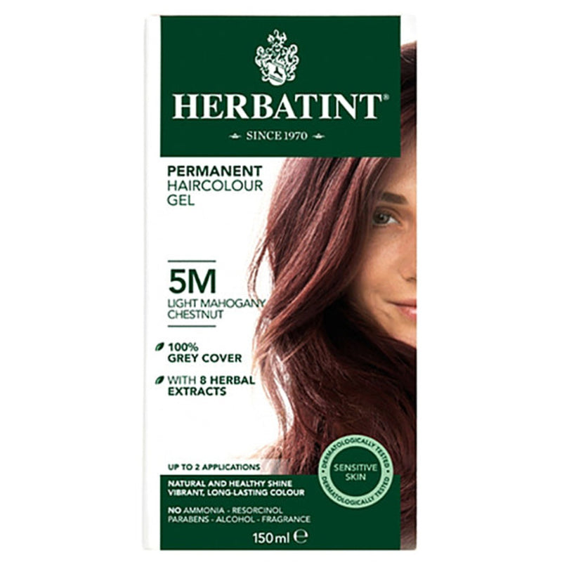 Herbatint Permanent Herbal Hair Colour 5M LIGHT MAHOGANY CHESTNUT 150ml