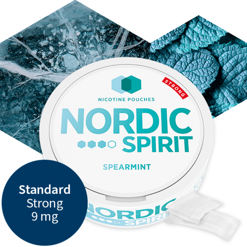 Nordic Spirit Nicotine Pouches Spearmint Strong 9mg/pouch 20s