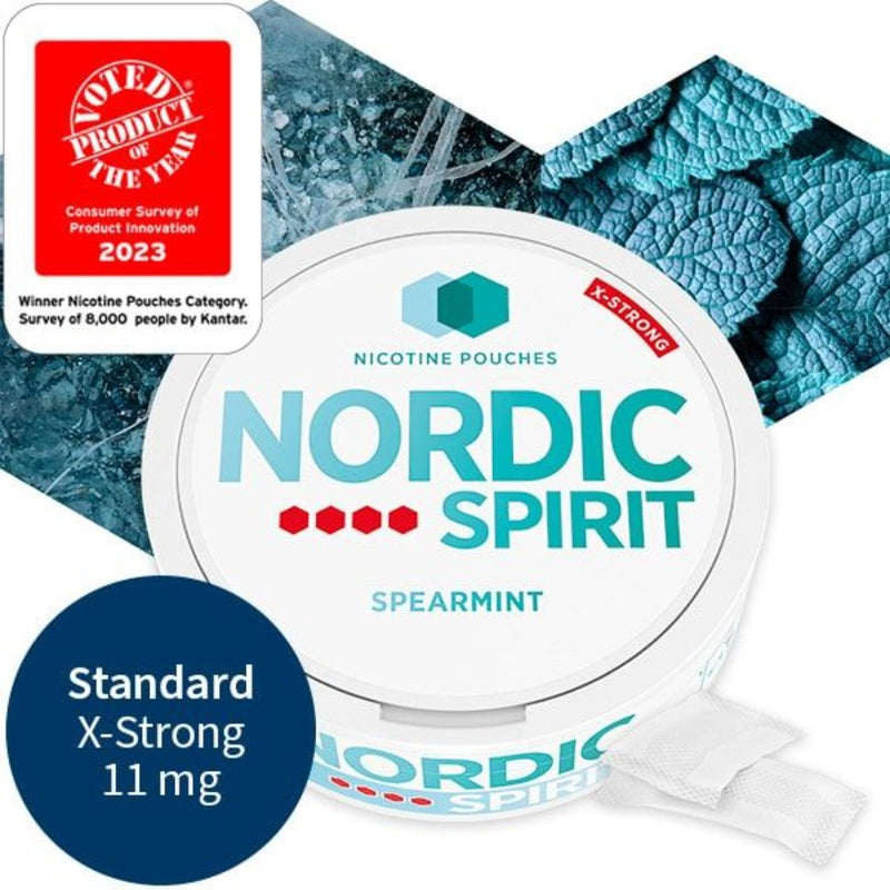 Nordic Spirit Nicotine Pouches Spearmint X-Strong 11mg/pouch 20s