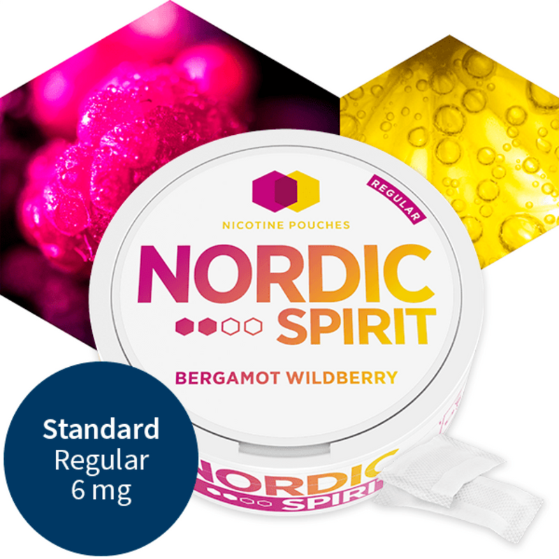 Nordic Spirit Nicotine Pouches Bergamot Wildberry Regular 6mg/pouch 20s