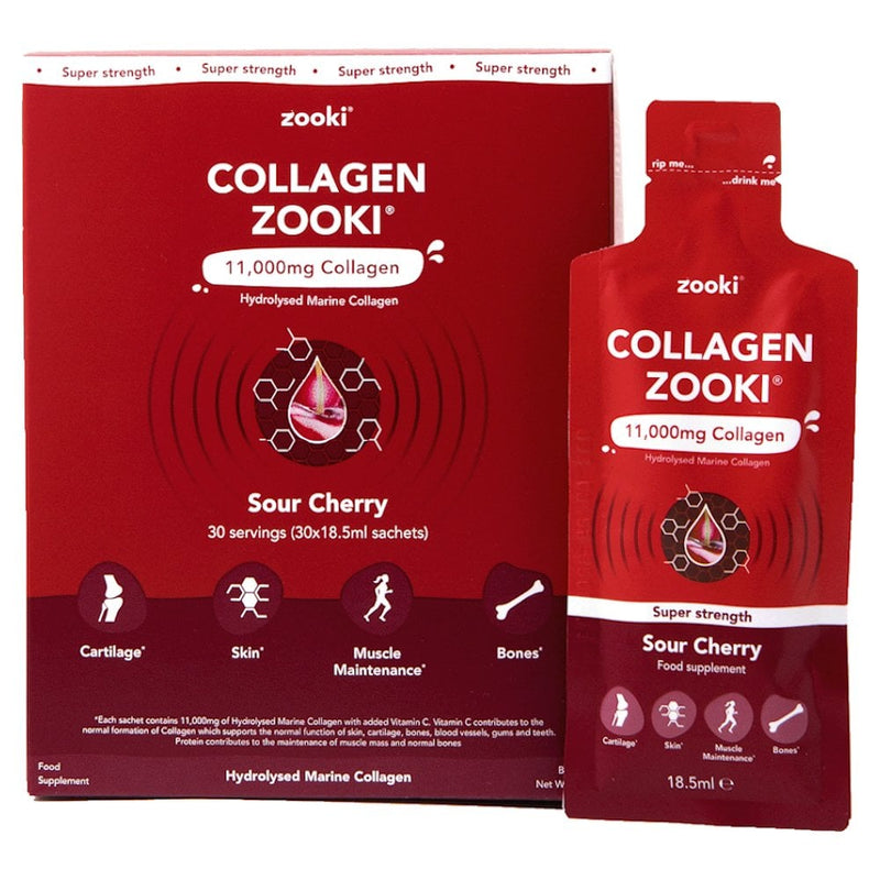 Zooki Collagen Super Strength Marine Collagen Sour Cherry 30 Sachets